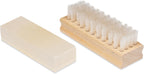 Angelus Suede & Nubuck Cleaner Kit - 1 Cleaning Eraser Block and 1 Nylon Bristle Brush - Eliminates Stains, Removes Spots, Restores Nap - for Leather Suede Shoe, Handbags, Jackets, Boots, Furniture