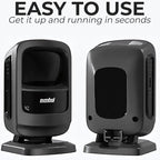 Zebra DS9208 Hands-Free Barcode Scanner Bundle - Symbol Motorola 2D Scanner - High-Speed Zebra DS9208 Barcode Scanner for Retail & POS Systems - Durable & Efficient (Renewed)