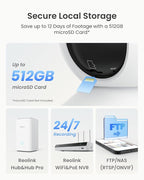 REOLINK Smart 4K UHD Pan & Tilt Dual-Band Wi-Fi 6 Indoor Security Camera with 3X Optical Zoom, Auto-Tracking, People/Pet Detection, Crying Sound Detection, Privacy Mode, and Bluetooth Setup, E1 Zoom