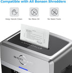 BONSEN Paper Shredder Sharpening & Lubricant Sheets-Pack of 50