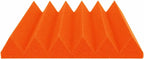 Foam Factory Inc 24 Pack Color Acoustic Foam Panel Studio Soundproofing Wedge Wall Tiles 12” X 12” X 2” (Orange)