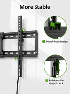 USX MOUNT Tilting TV Wall Mount for Most 37"-95" Flat Curved Screen Television, TV Bracket with Max VESA 600x400mm up to 132lbs, Low Profile Tilt Mount for 16", 24" Stud