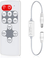 HitLights Mini RF Remote Controller for Single Color LED Strip Lights, DC 5-24V, 12-Key Wireless Dimmer with Dynamic Effect Mode, PWM Dimming Control, Ideal for Room, Home, Cabinet, DIY