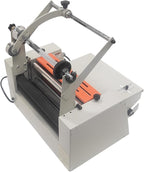 WYDDDARY 14.17"/360MM Electric Steel Roller Thermal Laminator with Slitting Cutter Hot Cold Roll Laminator Adjustable Temp 60-130℃ Electric Laminating Machine for Single/Double Sided Laminating 110V