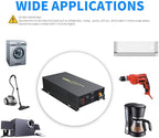 WZRELB 5000W 24VDC 120VAC Pure Sine Wave Power Inverter, 2 AC Outlets, Wired Remote Control, RV (RBP-500024WR)