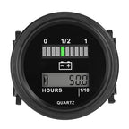 Jayron Lead Acid Battery Indicator Meter Gauge Battery Capacity Meter Waterproof Battery Charge Indicator Hour Meter for Golf Cart Boat Club Cart Forklift and Other Battery Powered Equipment
