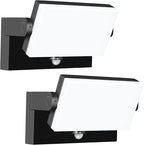 WISELUME 60W LED Outdoor Wall Light – 360° Rotatable, Motion Sensor & Color Temp Adjustable (3000K/4000K/6500K) Commercial Security Wall Mount for Barn, Proch,Garage & Yard