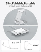 Wireless Charger for Samsung 3 in 1 Wireless Charging Station Foldable Wireless Charger Stand for Galaxy S25 S24 S23 S22 S21 Ultra/Plus Z Flip Z Fold 7 6 5 4 3 for Galaxy Watch/Galaxy Buds