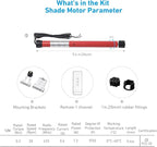 Rollerhouse RTS 12V DC Radio Controlled Tubular Motors for Electric Mini Roller Blind Compatible 1”(25mm) and 1-1/8”(28mm) Roller Shades