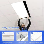 Aphyni 18 Pack 2x4 LED Flat Panel Light, Bright 9100LM Flush Mount Office Kitchen Ceiling Light Fixtures,Dimmable,Selectable 5 CCT 3000K/4000K/5000K/5700K/6500K, 5 Wattages 30W/40W/50W/60W/70W