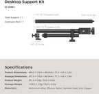 SMALLRIG Camera Desk Mount, Overhead Camera Arm Stand for Desk with 360° Ball Head,for DSLR Cameras, Cell Phones, Lights, Microphones