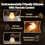 Cute Pear Night Light for Kids, Silicone Fruit Pear Cute Lamp with Remote, Adjustable Brightness NightLight for Bedroom, Rechargeable Soft NightLight for Home Decoration,Valentines Day Gifts for Her