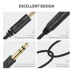 SiYear 6.35mm 1/4 inch Male Plug Stereo to 2 Dual 1/4 "TRS Female Jack Connector Audio Speaker Cable, Y Splitter Adapter Cable (20CM / 8Inch)