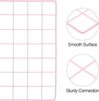 PATIKIL 14"x14" Wire Grid Panel, 2 Pack Board Photo Pictures Memo Display Grid Panels Hanging Organizer Wall Decorative Panel for Home Office Wedding, Pink