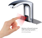 HALO Automatic Commercial Sensor Grifo Touchless Bathroom Faucet with Hole Cover Deck Plate Motion Activated Hands Free Vessel Sink Robinet Brushed Nickel