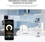BTF-LIGHTING RF 2.4GHz Wireless Remote RC08RFB & C02W Dual White 2.4GHz Tuya WiFi Controller Kit Alexa Google Home APP Control for CCT PWM 5050SMD FCOB (+ CW WW) 3PIN LED Strip DC12V DC24V