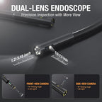 Teslong 50FT Sewer Camera, Dual Lens Borescope with Light, 4.3" HD Drain Plumbing Endoscope Inspection Camera, Home Waterproof Flexible in Wall Cam Pipe Tools, Snake Scope for Air Duct HVAC