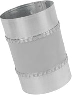 Repa Market 4" Inch Flexible Vibration And Noise Reducing Coupler - Female Fit Duct Connector – Galvanized Steel Coupling for Joining Two Male Duct Fittings – HVAC Ventilation Inline Joint