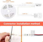 WOBANE LED Strip Lights, Motion Sensor Light Strip with Remote and Adapter, Night Light, Dimmable Function, 16.4ft Tape Lighting for Kitchen, Under Cabinet, Bedroom, Shelf, Bed, 3000K Warm White