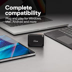 Crucial X10 Pro 2TB Portable SSD, Up to 2100MB/s Read, 2000MB/s Write, USB 3.2 USB-C, External Solid State Drive, Durable Storage for PC & Mac, for Professional Creators, Black - ‎CT2000X10PROSSD902
