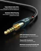 SOLMIMI Headphone Splitter (4 Feet) 3.5mm TRRS Male to Two TRRS Female Adapter Compatible with 2 Audio and Microphone Headsets to PC, Laptop, Android, Windows, Smartphones