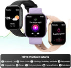 FITVII Health & Fitness Tracker (Answer/Make Calls), Smart Watch with 24/7 Heart Rate and Blood Pressure, Sleep Tracking, Blood Oxygen Monitor, 120+ Sport Modes Activity Tracker for Women Men