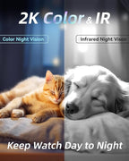 blurams Pet Camera 2K, Dog Camera with Phone App, 360° PTZ Indoor Cameras for Home Security Indoor, Color Night Vision, 2-Way Talk, Motion Detection&Tracking, Cloud&SD