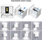 ledmo LED Outdoor Sconses Light Up and Down Wall Lights Adjustable Lighting Beam Aluminum IP65 20W High Power 6000K 1800LM Modern Exterior Lighting Fixture for Patio Home Yard 2 Pack Non Photocell