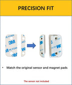 Adhesive Replacement Strips for Ring Contact Sensor 2nd Gen - Pre-Cut Double-Sided Tape 12-Pack (12Sensor&12Magnet Pads), No Cutting Needed, Secure Mounting for Door/Window Alarm Systems (24 Pack)