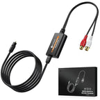 Neoteck Optical to RCA Cable DAC Converter with Built-in Audio Amplifier Chipset 192kHz SPDIF to RCA Digital to Analog Converter for HDTV Blue-ray PS4 etc.-Female Output