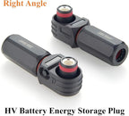 Right Angle Energy Storage System Power Connector IP67 Waterproof 200A 50mm² Single Core HV Battery Storage Plug,1PC (Black, 200A)