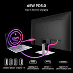 KTC 32 Inch 4K Smart Monitor with Google TV System UHD 3440x2560P Hey Google Voice Remote Netflix Licensed Dolby Audio HDR KVM Technology WiFi Bluetooth 65W PD Type C Fast Charger VESA Support