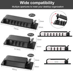 Halsouy Cable Management Clips, 20Pcs Cord Organizers Wire Clips Cord Holder for TV PC Ethernet Cable Desk Home Office (Black)
