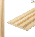 Art3d 4 Pc 96"x5.7" Wood Slat Wall Panel for Interior, Ceiling and Decoration, 15.2 SqFt