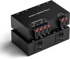 Y.D.F 2-Channel（1 in 2 Out） Speaker Selector Switcher Box with Terminal Claps 150W RMS per Channel High-Fidelity Audio Transmission