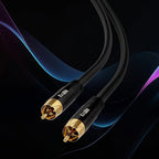 Subwoofer Cable RCA to RCA Audio Cable 25FT, Digital Coaxial Audio Cable, Premium S/PDIF RCA Cord for Home Theater, HDTV, Subwoofer, Hi-Fi System, Amplifier, 22AWG Tinned Copper, Double Shielded