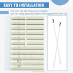 Bokon 2 Pieces White Fiberglass Blind Wand Vertical Blinds Stick Replacement with Hook and Handle for Window Opener Accessory(12 Inch)