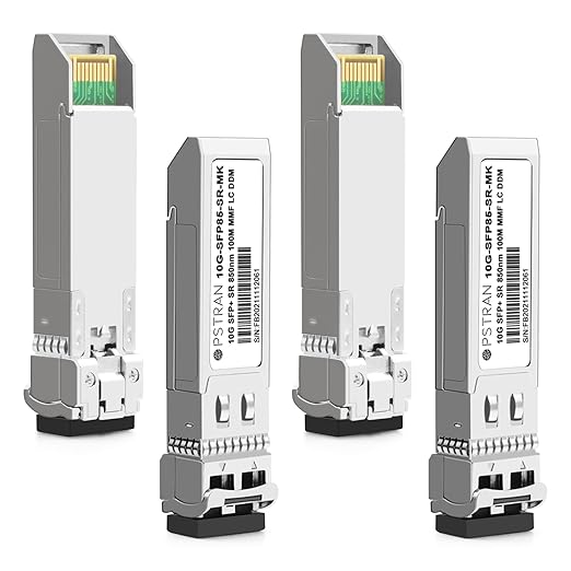 OPSTRAN 10GBASE-SR SFP+ Optical Transceiver Module Compatible with Mikrotik S+85DLC03D 850nm 300m DDM Duplex LC MMF 4 Pack
