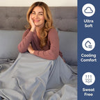 Full XL Bed Sheet Set - 4 Piece Extra Long Extended Full XL Sheets - Soft, Breathable & Cooling - Fits 8” to 16" Mattress w/ Deep Pockets - 54" x 80" - Easy-Fit, Wrinkle & Fade Resistant - Steel Blue