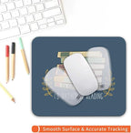 Armanza Square Mouse Pad Books, Personalized Premium-Textured Custom Mouse Mat Design, Washable Mousepad Cloth, Non-Slip Rubber Base Computer Mouse Pads for Wireless Mouse
