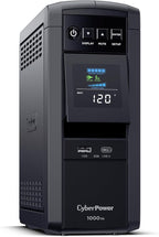 CyberPower CP1000PFCLCD PFC Sinewave UPS Battery Backup and Surge Protector, 1000VA/600W, 10 Outlets, AVR, Mini-Tower; UL Certified