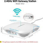 WiFi Water Leak Detector for Home with App Notification, 1 2.4Ghz Gateway + 6 WD61 Sensor, 120dB Water Flood/Drip Alarm for Basement/Kitchen/Bathroom/Toilet/Laundry Room,Sink/Pipe/Faucet Leakage Alert