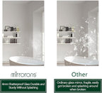 Mirrorons Frameless Mirror, Wall Mirror 48" x 30", Modern Bathroom Mirrors for Wall with Polished Edge, Hangs Horizontally or Vertically. Upgraded Shatterproof, Entryways, Bathroom, Gym.