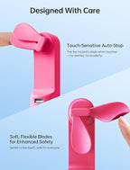 JISULIFE Handheld Mini Fan, 3 IN 1 USB Rechargeable Portable Fan [12-19 Working Hours] with Power Bank, Flashlight, Pocket Design for Travel/Summer/Concerts/Lash, Gifts for Women (Fuchsia)