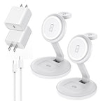 3 in 1 Foldable Magnetic Wireless Charging Station,iPhone Mag-Safe Charger,15W Fast MagSafe Charger Stand for Apple iPhone16Pro Max/16 Pro/15 ProMax/14/13/12,Apple Watch Ultra/2/SE to S9,AirPods Pro 3