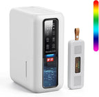 Dehumidifier for Home, Dehumidifiers for Bathroom, Bedroom, Living room, Closet with 68 OZ Water Tank, Moisture Absorbers, Auto Shut Off, Auto Humidity Control, 7 Colors LED Light, White