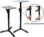 Harmony Audio HA-BKSPKS Home Audio - Studio Monitor Adjustable Height Bookshelf Speaker Stand Pair