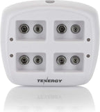 Tenergy TN136 Smart 9V 4-Bay Battery Charger for Rechargeable NiMH 9 Volt Batteries