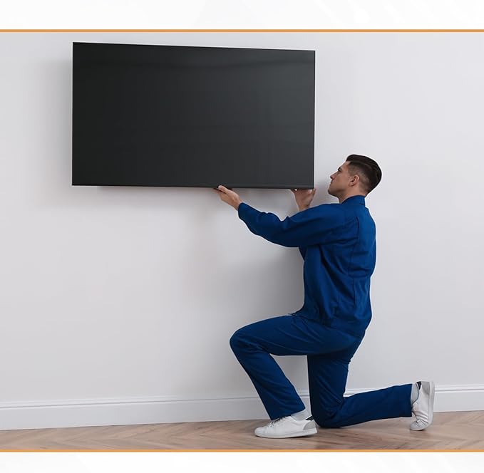 Ultra Slim Tilt TV Wall Mount Bracket for Samsung QET 55" Class 4K UHD Commercial LED Display - QE55T - Low Profile 1.7" from Wall, 12° Tilt Angle, Easy Install