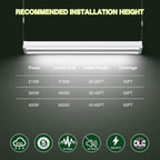 YXL LED Linear High Bay Shop Light 210W, Larger Central Lighting Area, 31500LM, 120-277V, 0-10V, 5000K, Commercial Linear High Bay Led Shop Lights for Warehouse Industrial Garage Workshops, UL